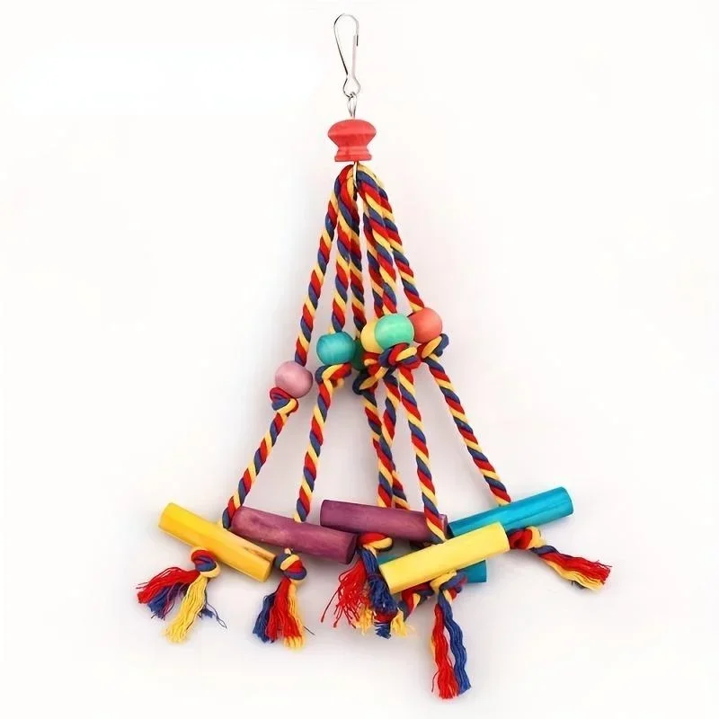 Brinquedo para Pássaros Corda de Algodão e Plástico 9x30 cm para Gaiola - Imagem 3