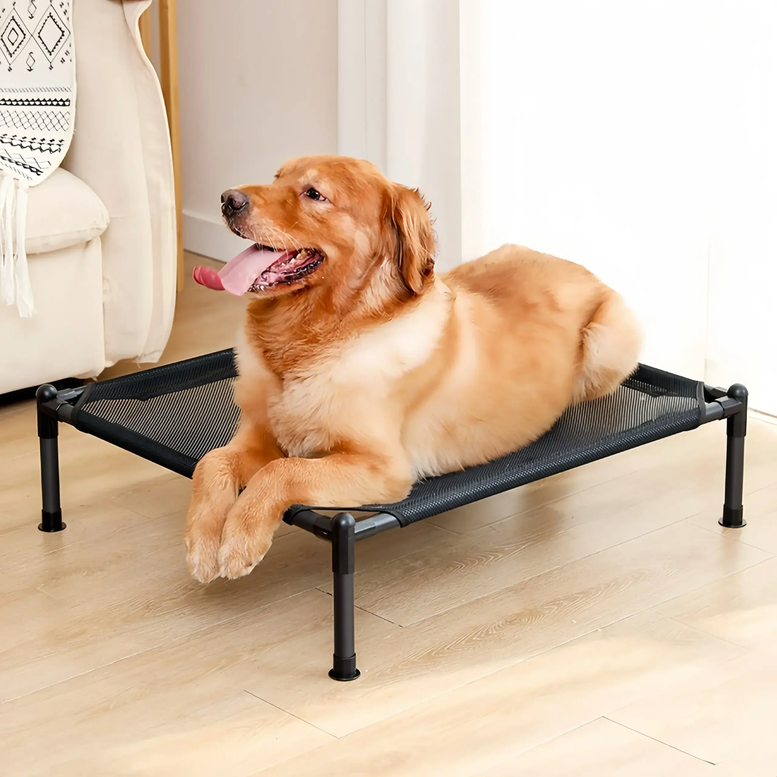 Cama Elevada para Cães e Gatos Dobrável e Lavável - Image 4