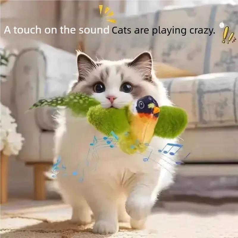 brinquedo de pássaro para gatos com som