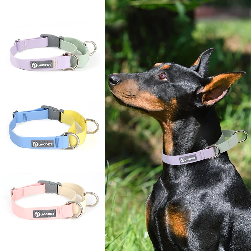 coleira de PVC impermeável para cães