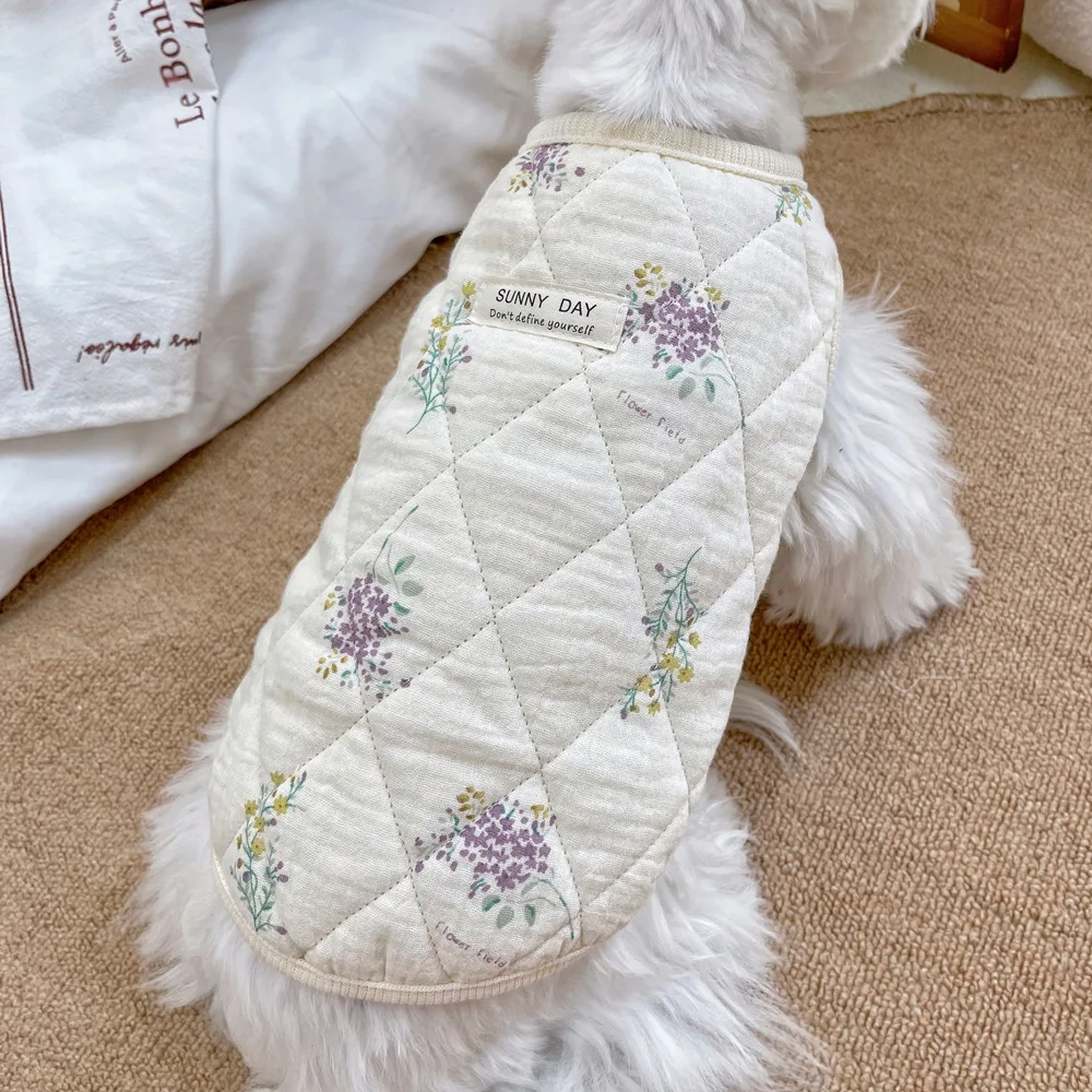 Colete para Gatos e Cães Pequenos Estilo Chinês Quente Azul - Imagem 4