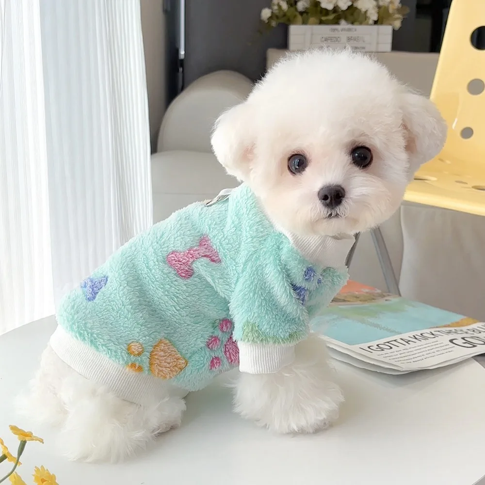 Jaqueta para Cães de Lã com Capuz e Estampa de Coração - Imagem 5