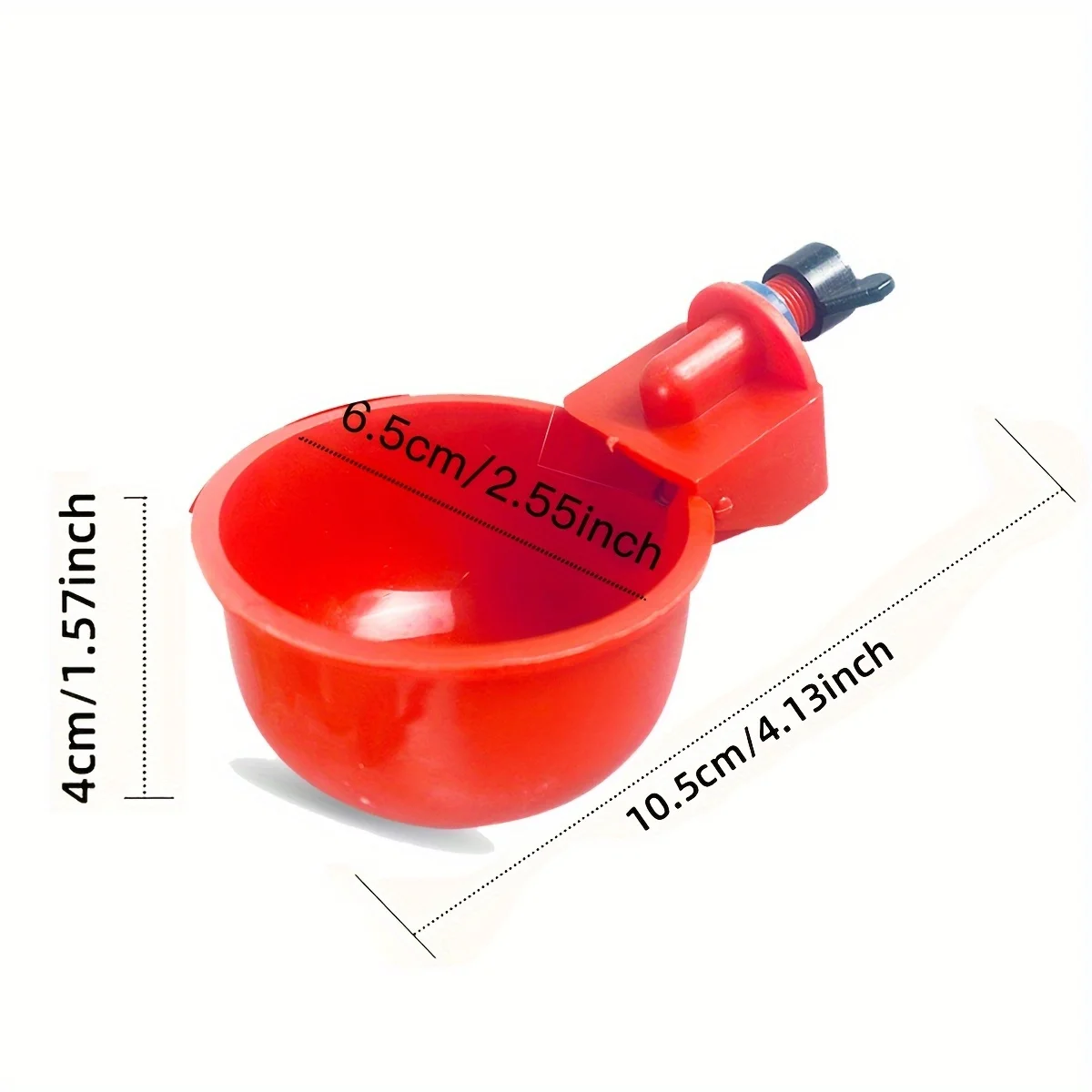 Bebedouro Automático para Aves 5 Peças Plástico Vermelho - Imagem 3