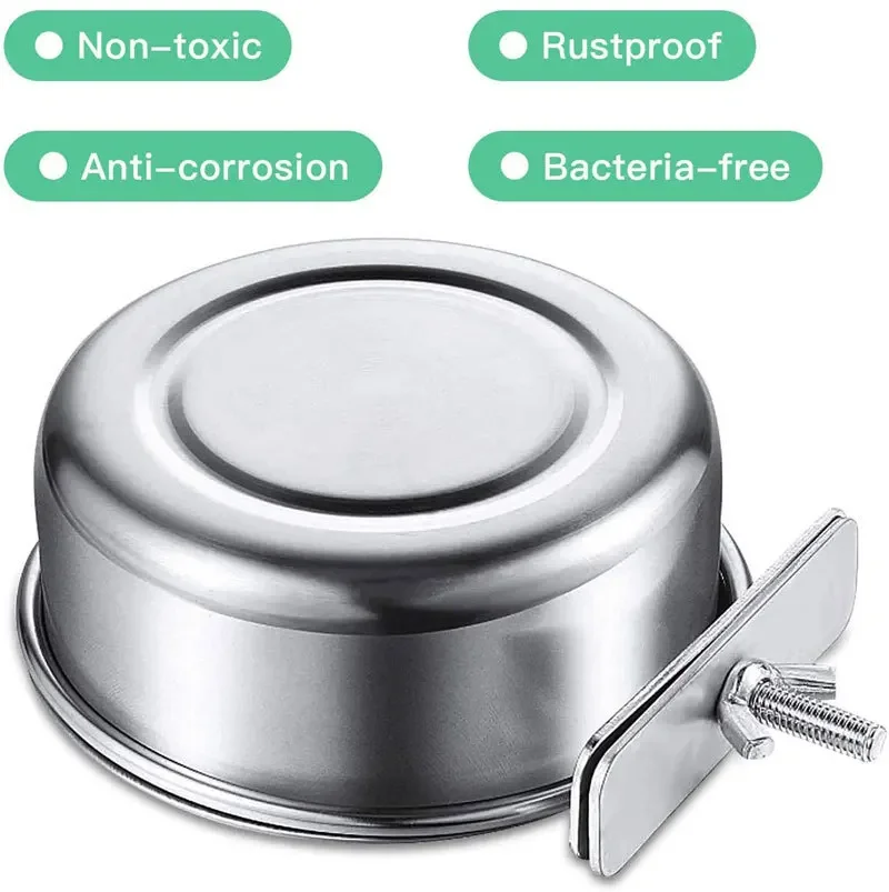 Comedouro para Hamster de Aço Inoxidável com Fixação para Gaiola - Imagem 5