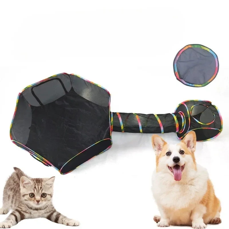 Túnel para Gatos Dobrável para Brincar em Casa e no Quintal - Imagem 5