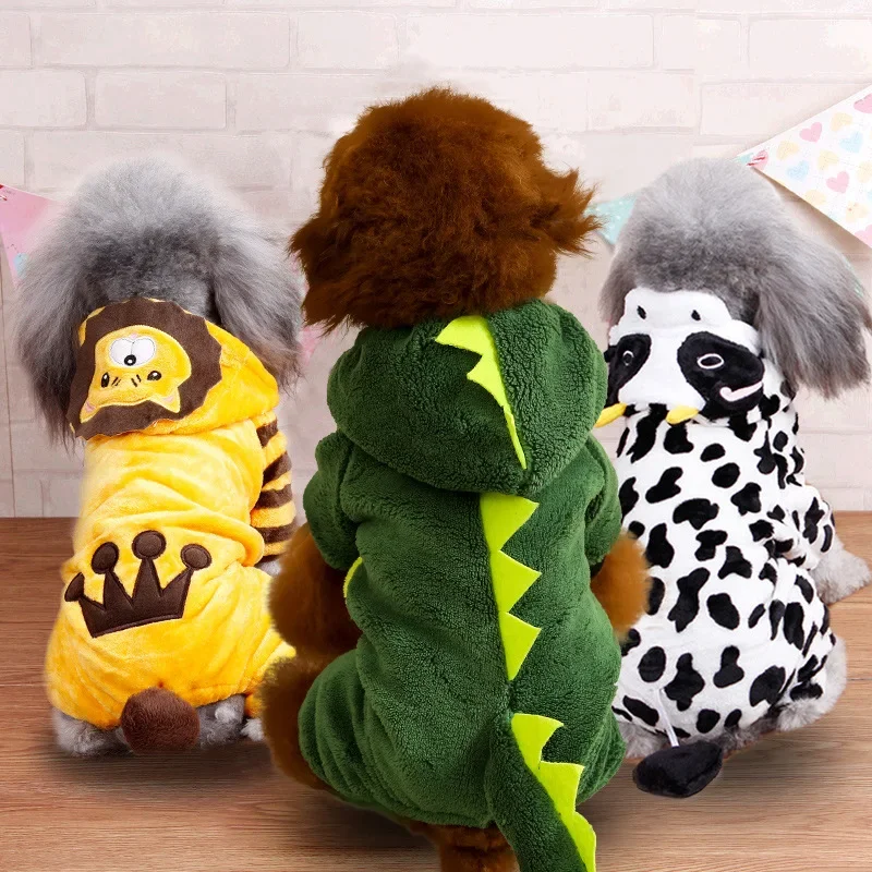 Macacão de Fleece para Cães Pequenos e Gatos com Punhos Elásticos - Imagem 3