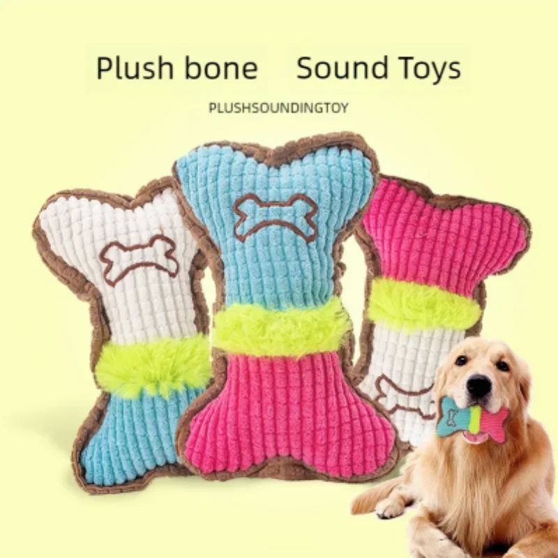 Brinquedo de Pelúcia para Cães Pequenos e Médios com Som e Limpeza de Dentes - Imagem 2