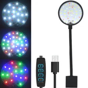 lâmpada LED USB para aquário com clipe