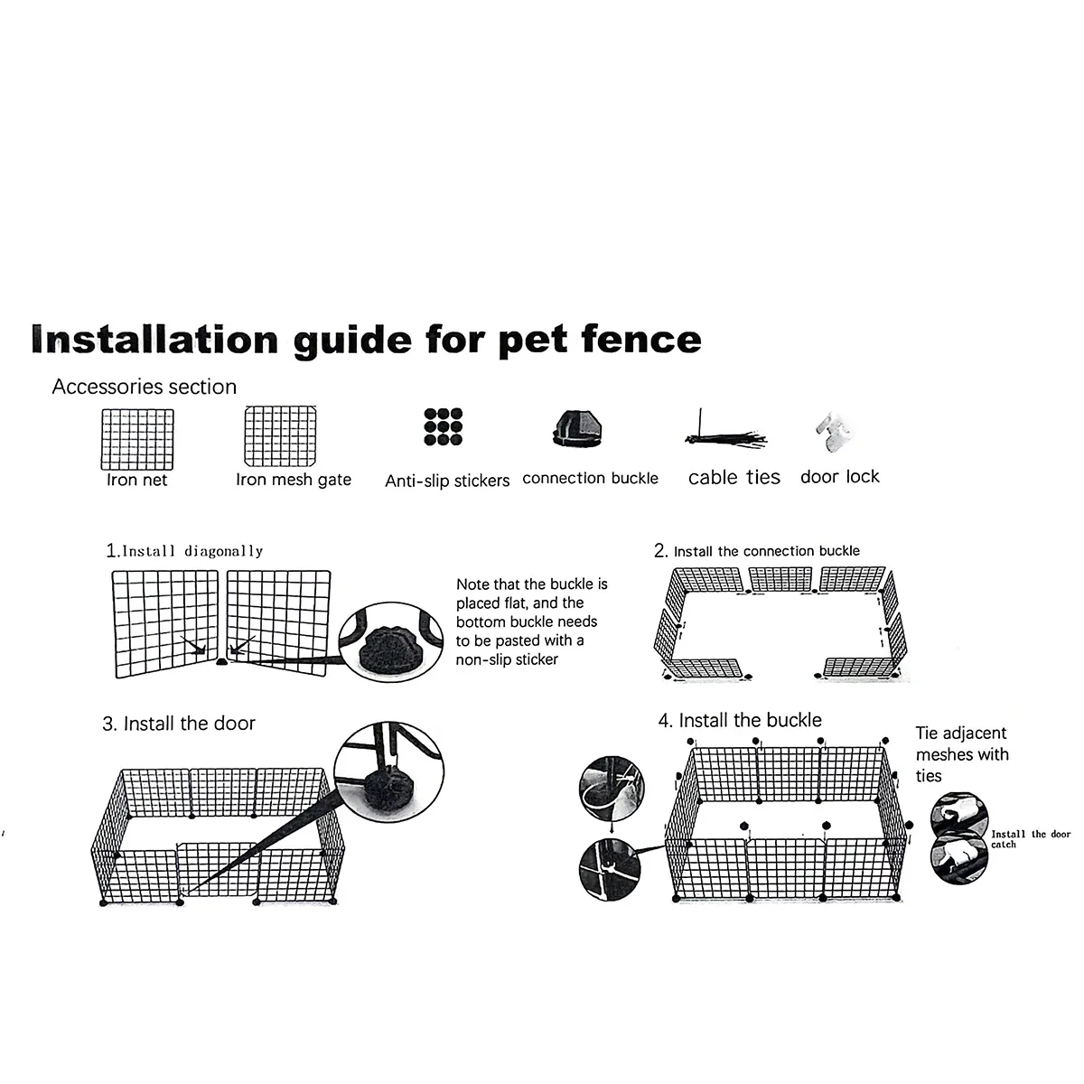 Cerca para Pets de Malha de Arame 35x35cm Empilhável e Montável - Imagem 5