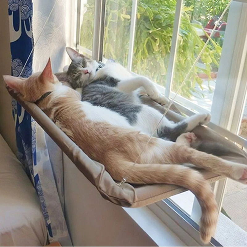 Rede Aérea para Gatos de Janela Ensolarada com Ventosas 55x35 cm - Imagem 4