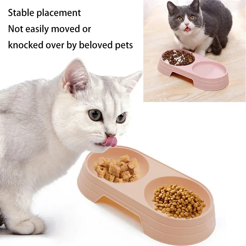 Tigela Dupla para Cães e Gatos de Plástico 23 cm para Comida e Água - Image 3