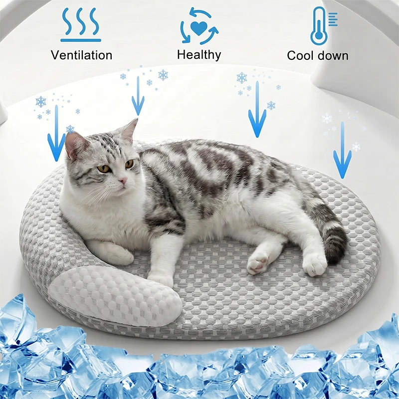 Cama Refrescante para Cães e Gatos com Tecido de Seda Gelada - Image 2