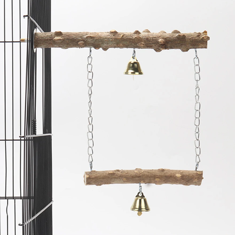 Ponte Suspensa para Pássaros e Hamsters de Madeira com Fixação por Parafuso - Imagem 2