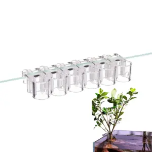 suporte transparente para plantas de aquário