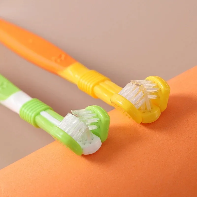 Escova de Dentes para Cães 4 Unidades com Cabeça Tripla para Limpeza Completa - Image 4