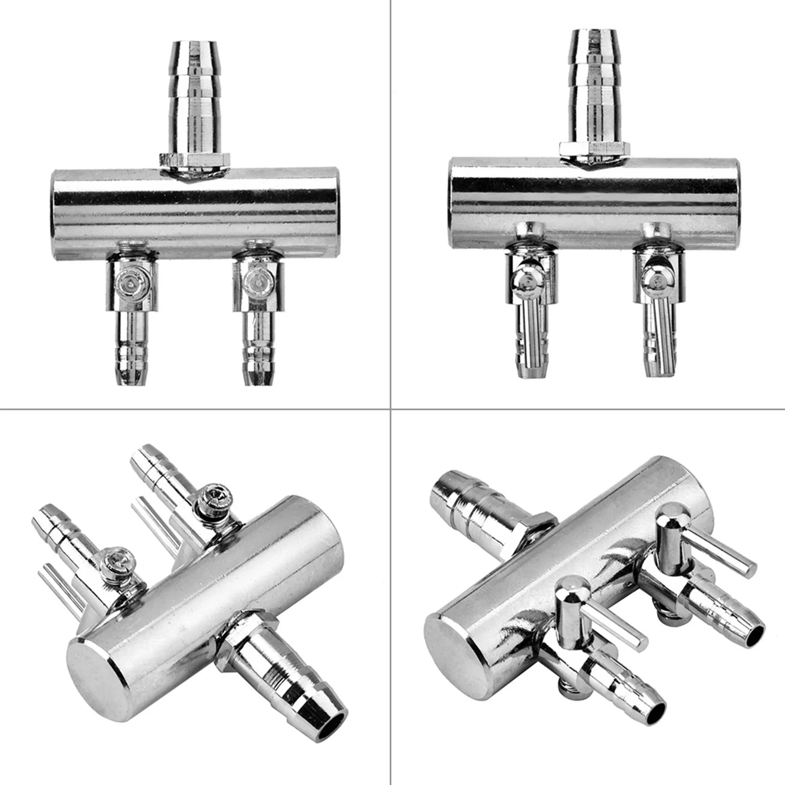 Válvula Divisora de Fluxo de Ar para Aquário em Aço Inoxidável 8mm para 4mm - Imagem 3