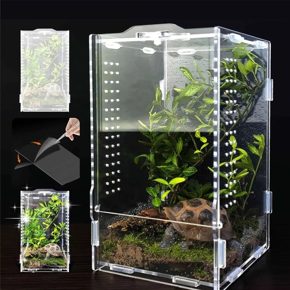 Terrário para Répteis de Acrílico 20x12x11 cm com Fecho de Segurança - Imagem 3