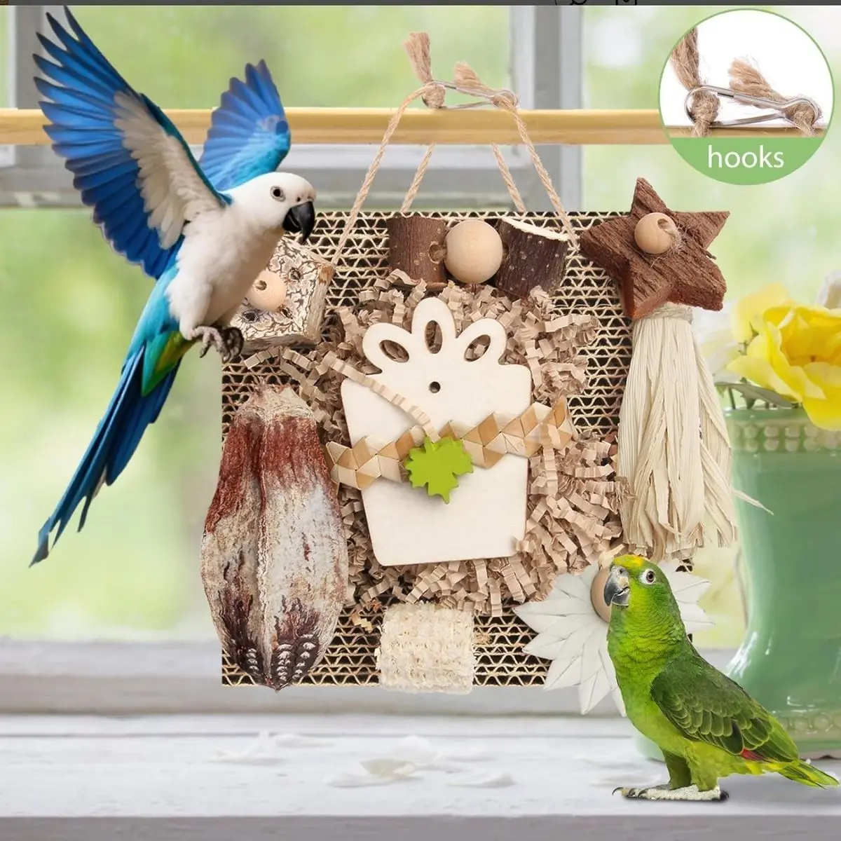 Brinquedo Mastigável para Pássaros com Papelão - Imagem 4