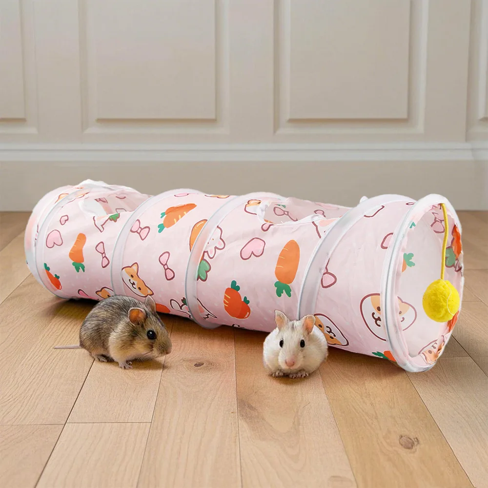 Túnel Dobrável para Hamster em Forma de Cenoura - Imagem 2