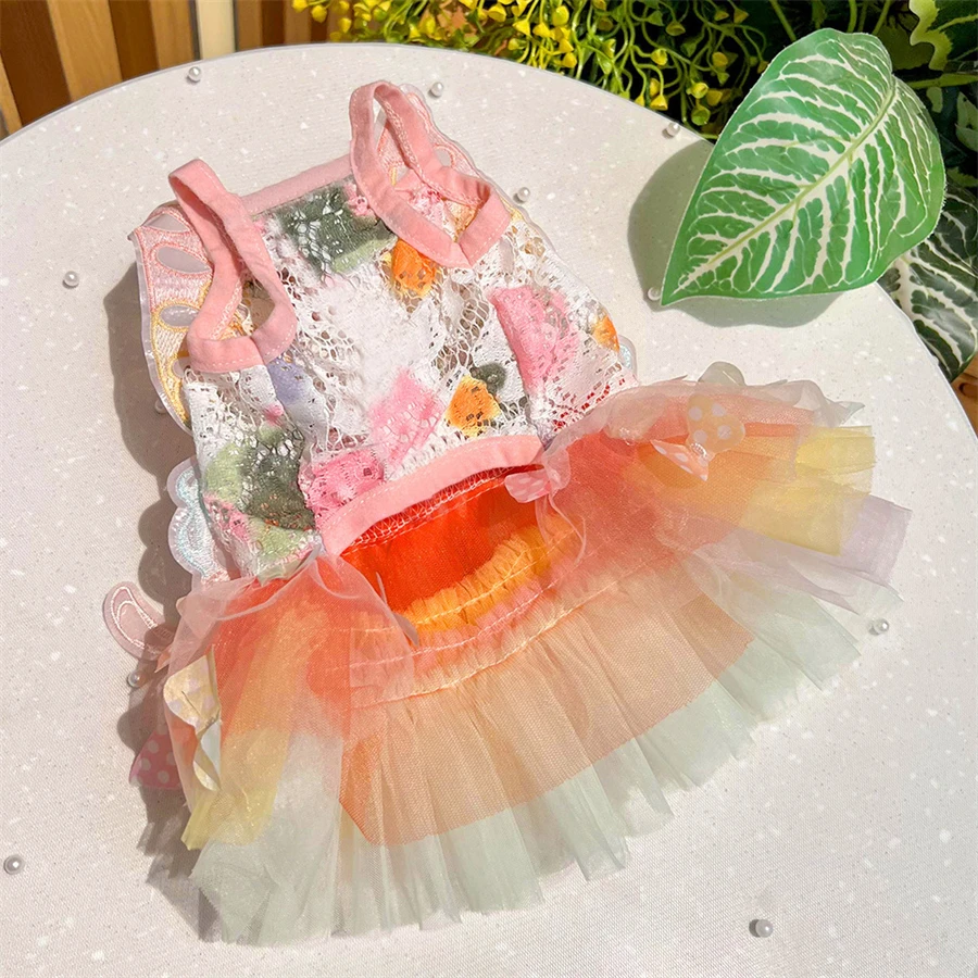 Vestido de Princesa para Cães Pequenos de Poliéster com Renda - Imagem 2
