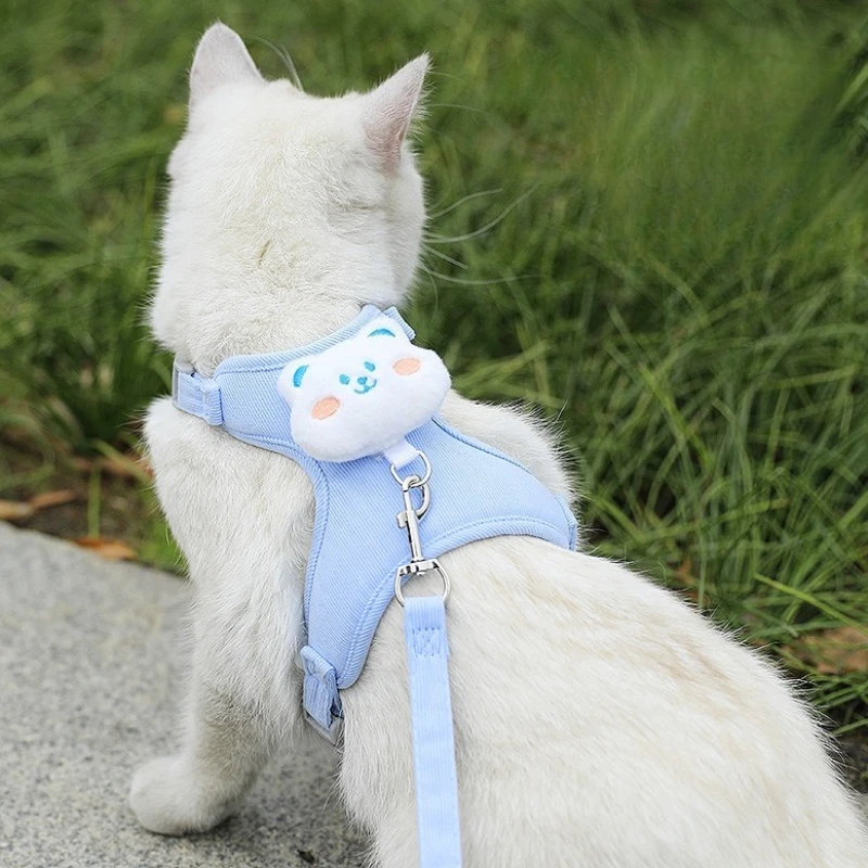 coleira peitoral ajustável para gatos