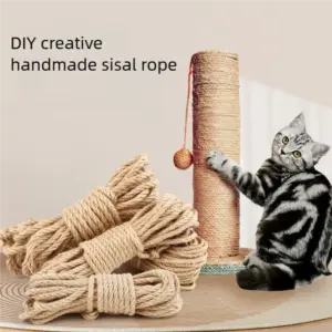 corda de sisal natural para arranhador de gatos
