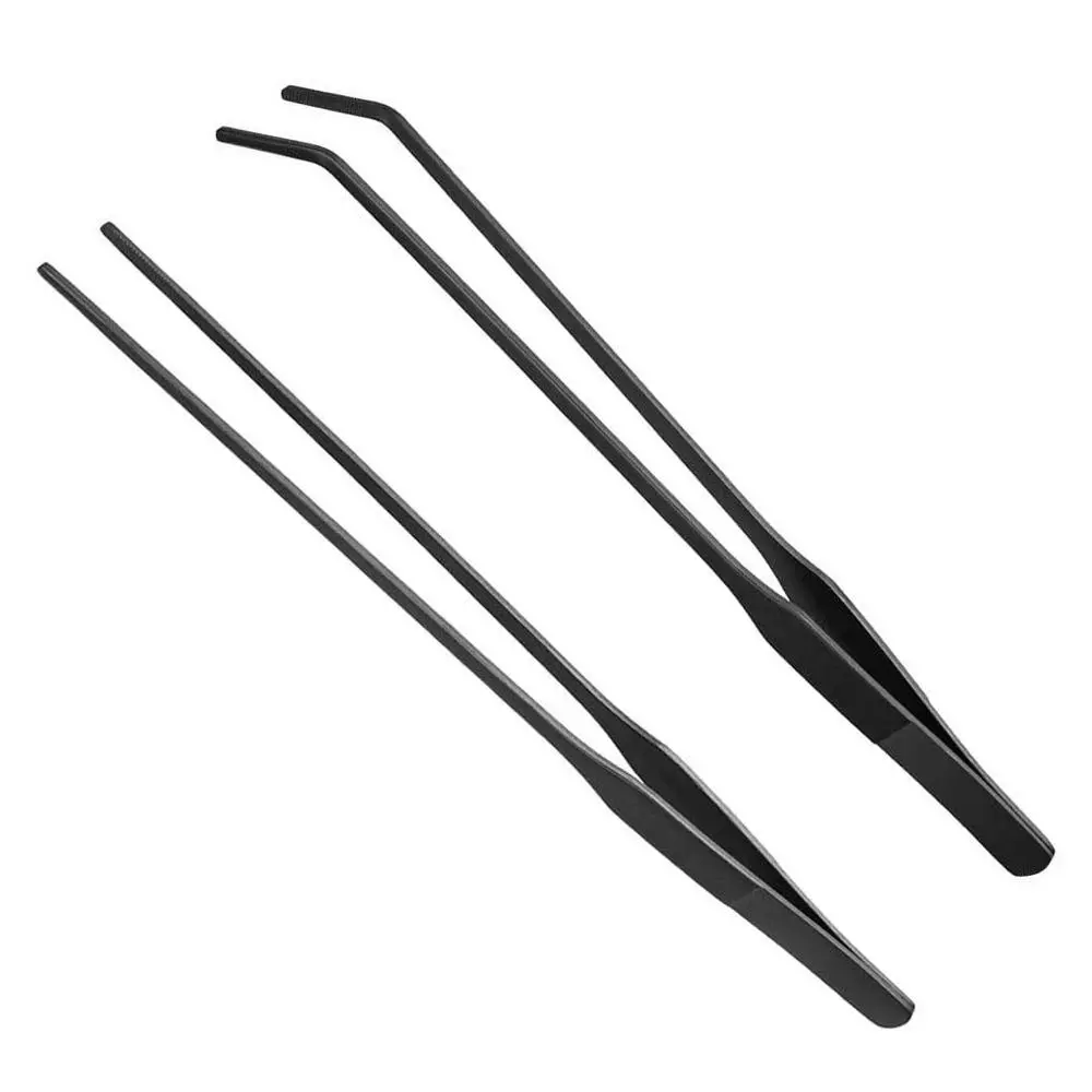 Pinça de Aço Inoxidável para Aquário 38 cm Reta com Ponta Antiderrapante - Imagem 3