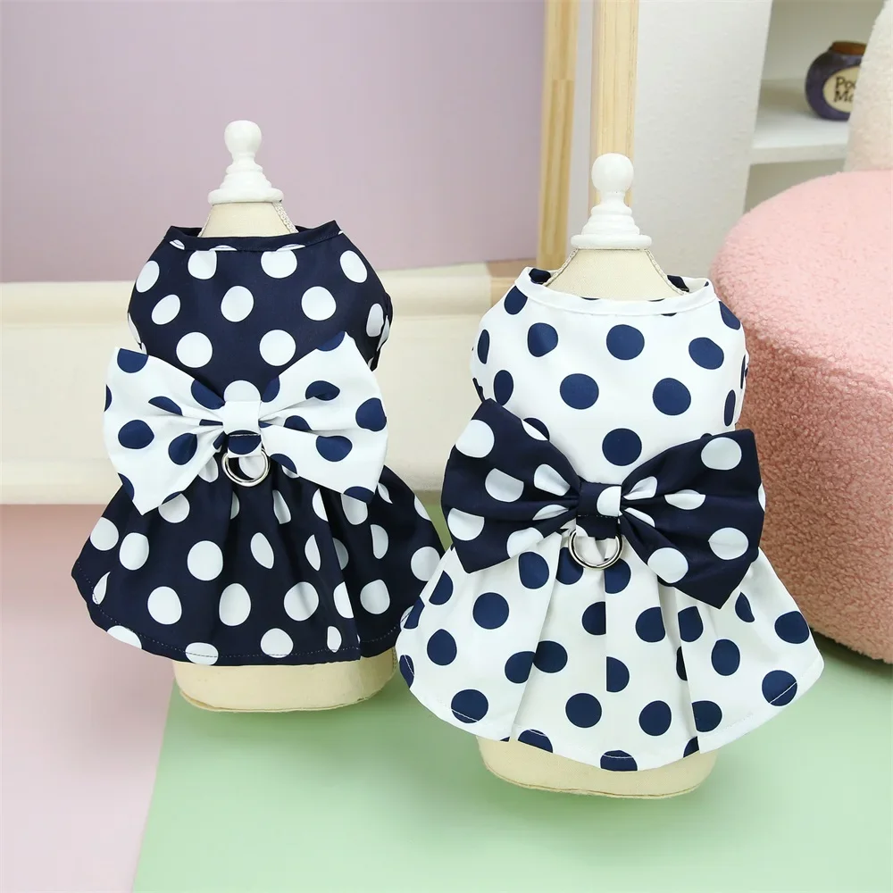 vestido para cães e gatos estampa poá