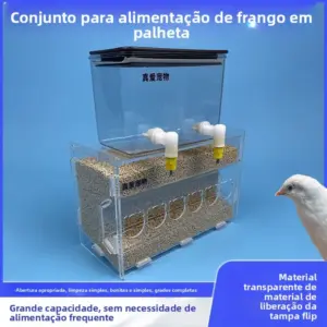 alimentador automático para aves anti-derramamento