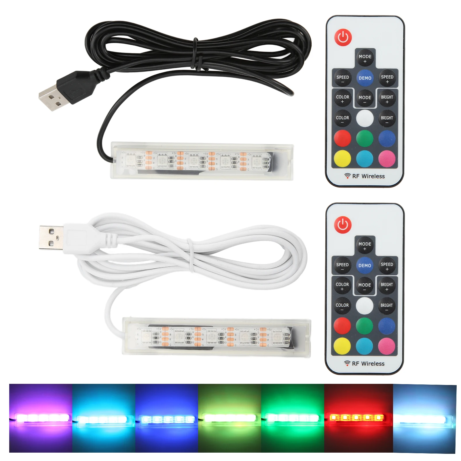 lâmpada LED USB para aquário colorida