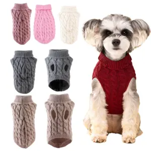 suéter de tricô para cães e gatos