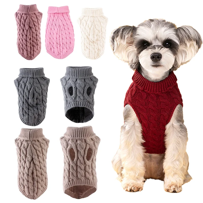 suéter de tricô para cães e gatos