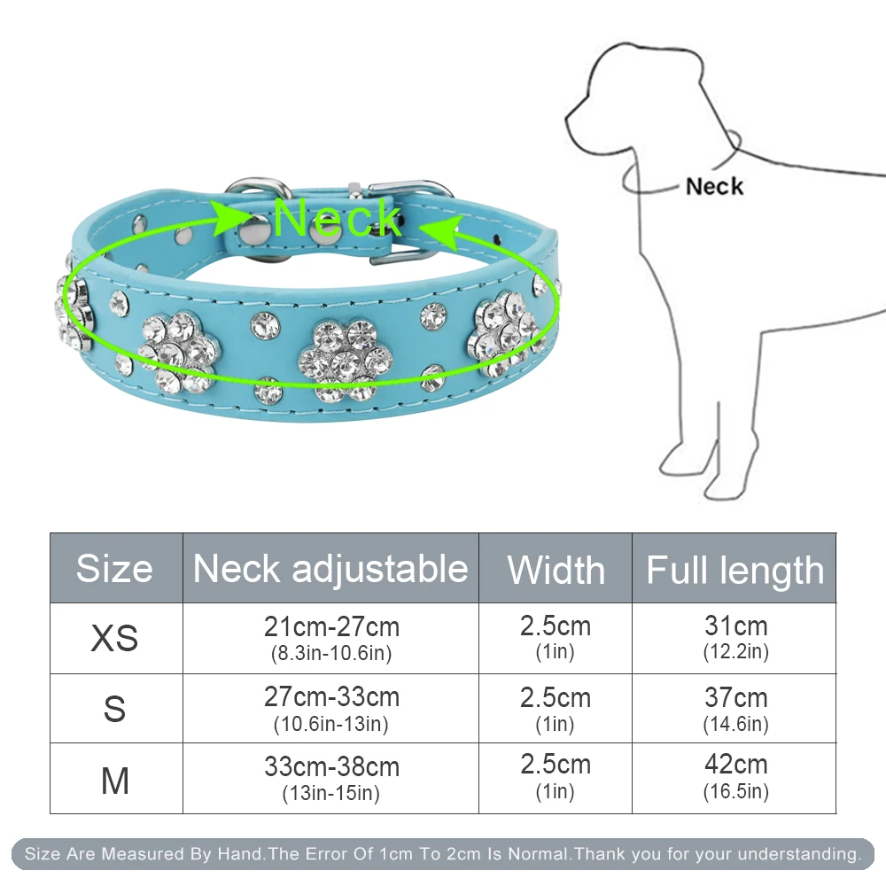 Coleira para Gatos e Cães Pequenos de Couro PU com Strass Ajustável - Image 6