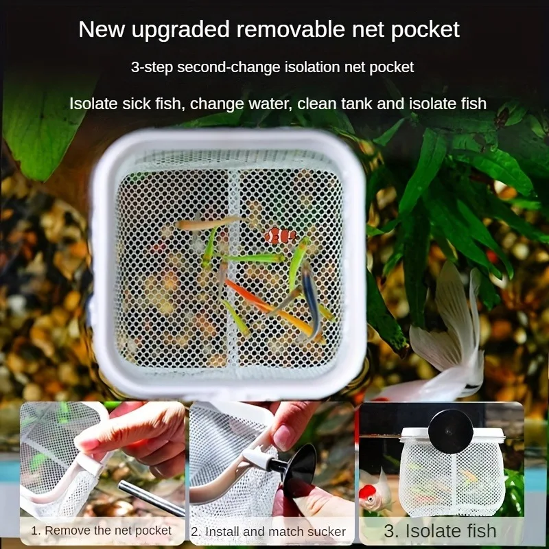 Rede para Aquário com Ventosa e Alça Longa Extensível - Imagem 5