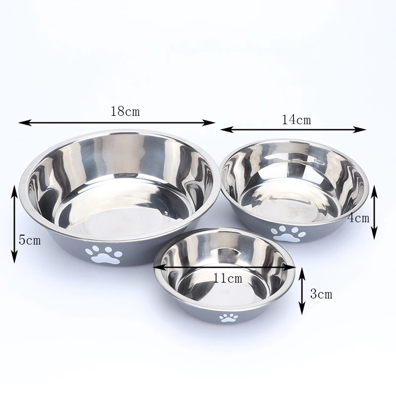 Tigela de Aço Inoxidável para Cães e Gatos com Base Antiderrapante - Imagem 6