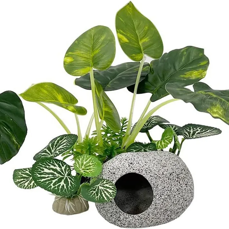 Planta de Aquário Artificial Plástica para Decoração Realista - Imagem 2
