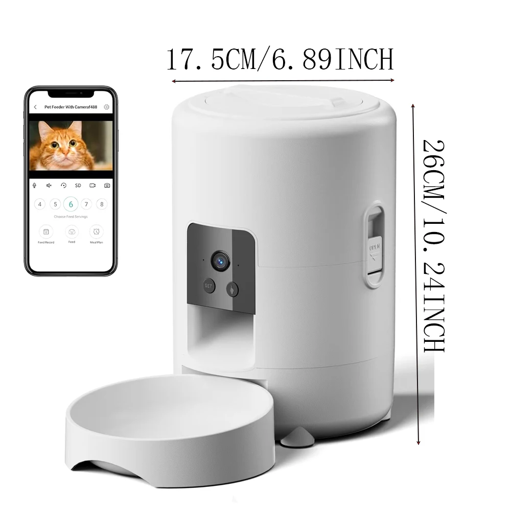 Comedouro Automático para Cães e Gatos com Câmera WiFi 2L - Image 2