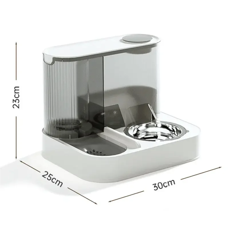 Comedouro Bebedouro Automático para Cães Gatos 2L Alimento 1.5L Água - Imagem 6