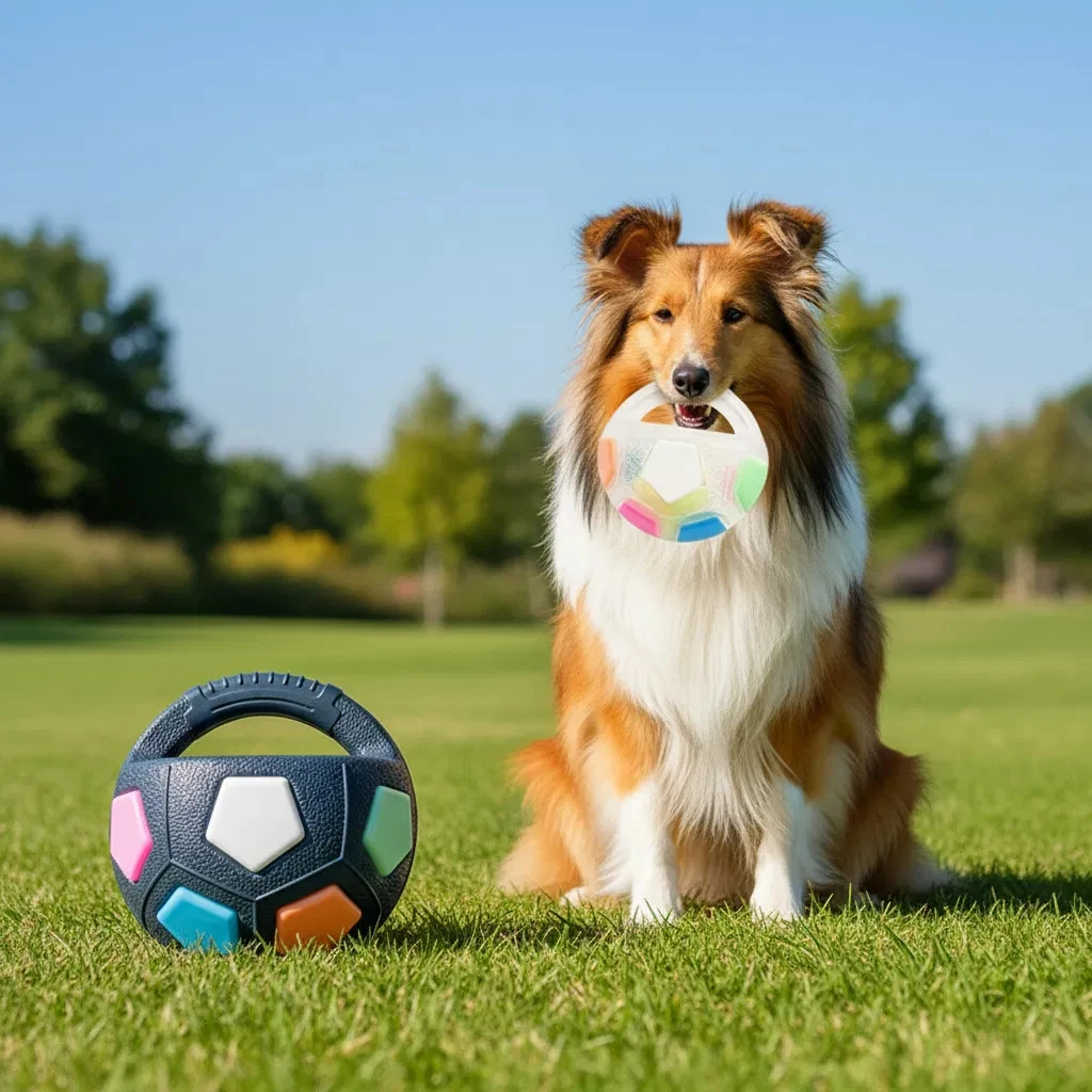 brinquedo bola de futebol para cães
