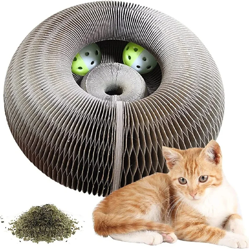 Brinquedo Arranhador para Gatos Dobrável de Papelão Reciclável - Imagem 5
