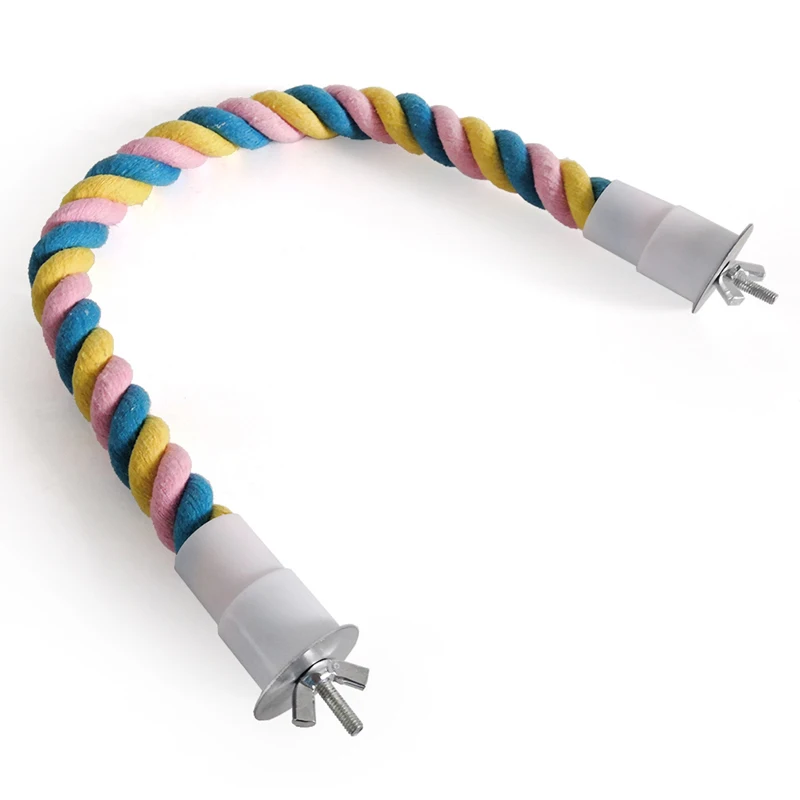 Brinquedo de Corda de Algodão para Pássaros Colorido para Gaiola - Imagem 5