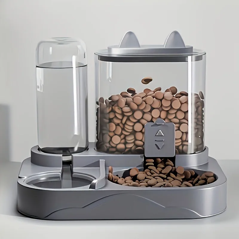 Alimentador Automático para Gatos e Cães Pequenos 2 em 1 Grande Capacidade - Imagem 2