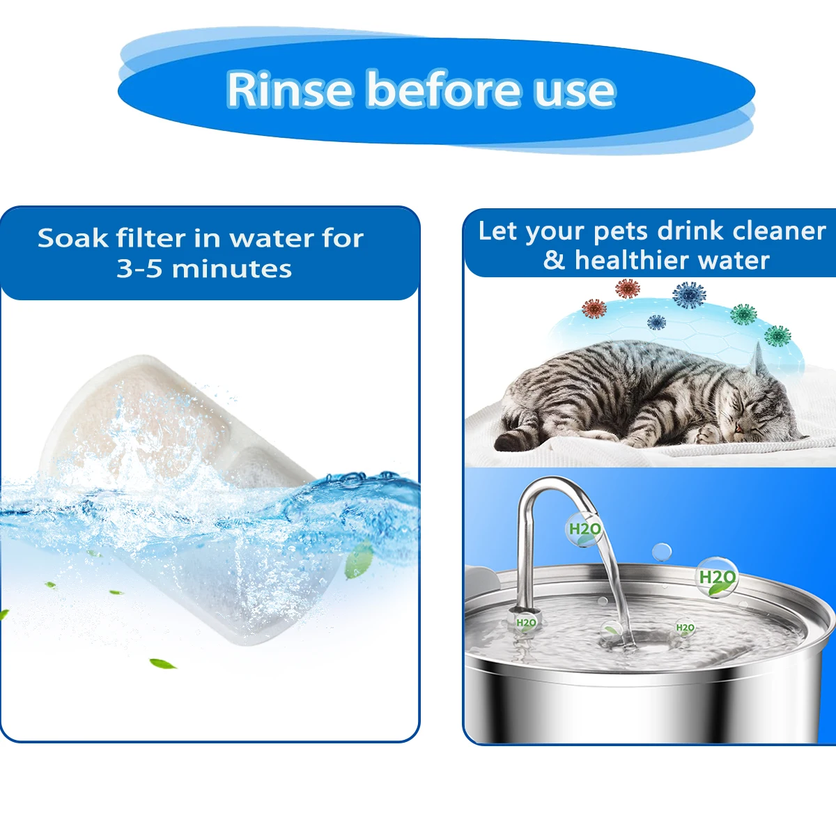 Filtros de Carvão para Fonte de Água Pet 10 peças, Purificam a Água - Image 5