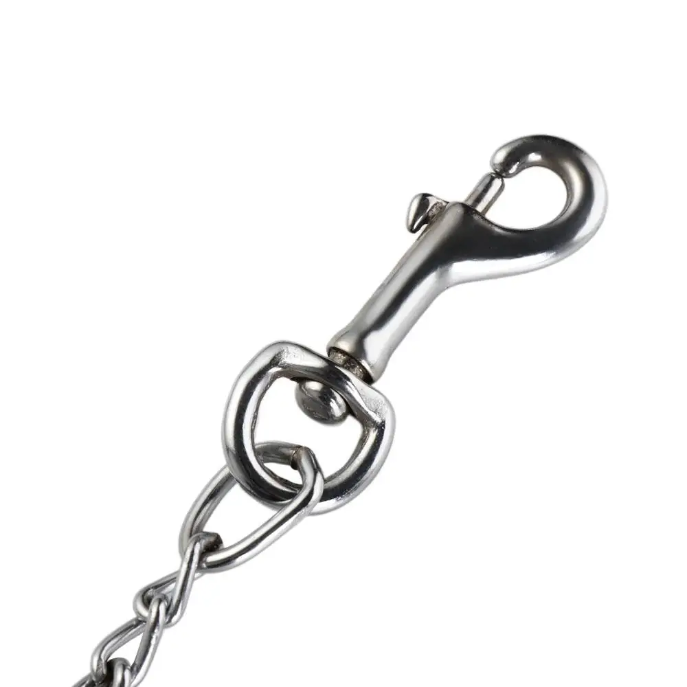 Guia para Cães Pequenos de Metal e Couro 120 cm Anti Mordida - Imagem 4