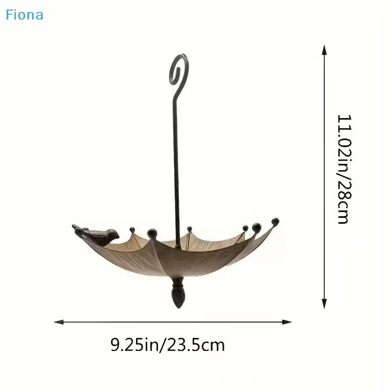 Bebedouro e Comedouro para Pássaros em Metal com Design de Guarda-Chuva - Imagem 6