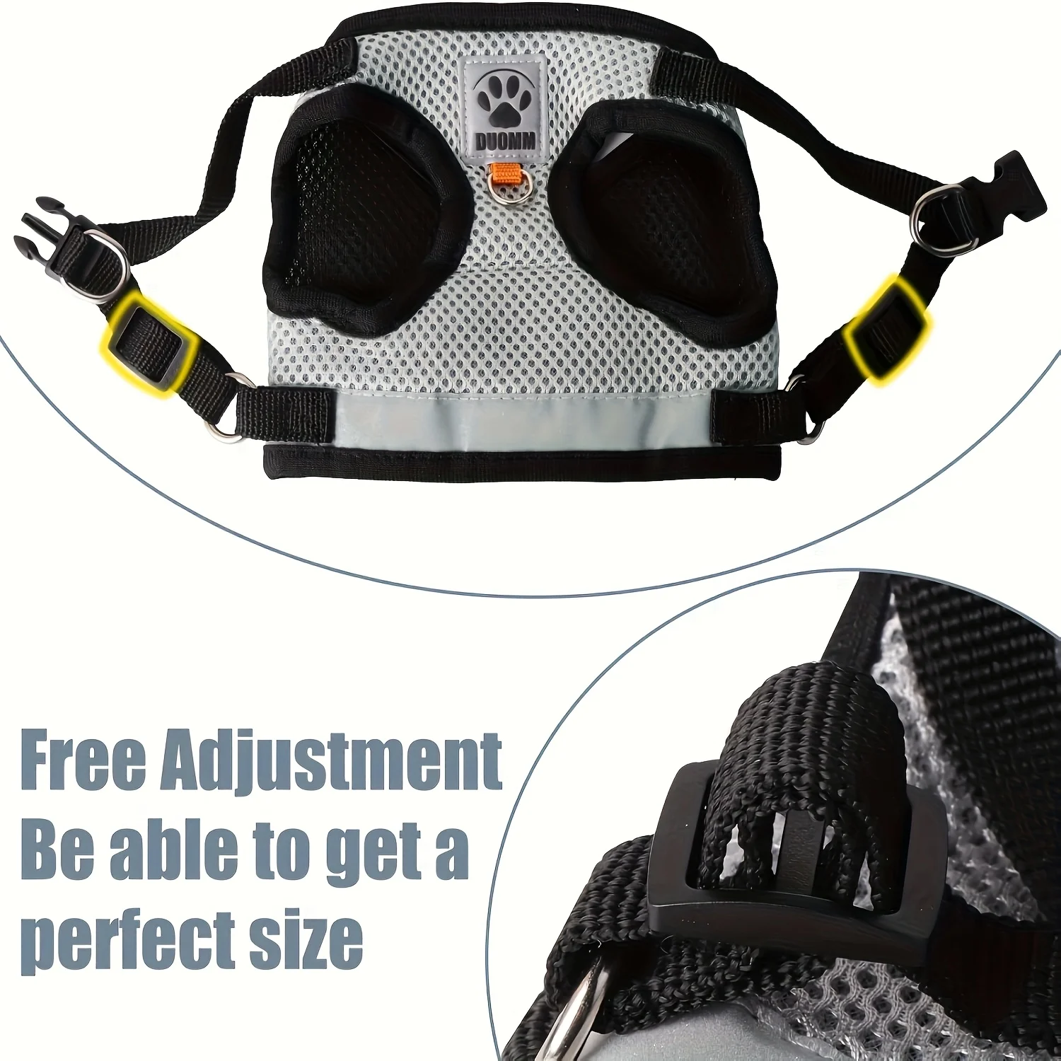 Coleira para Cães e Gatos Estilo Colete com Alça Anti-Fuga - Imagem 3