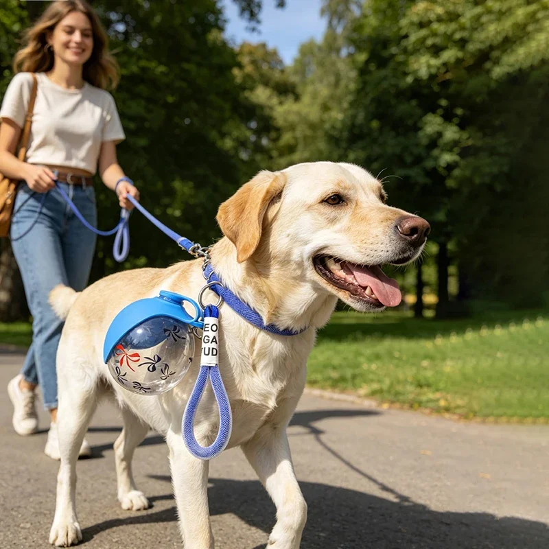 Garrafa de Água para Cães Pequenos Portátil 2 em 1 à Prova de Vazamentos - Imagem 4