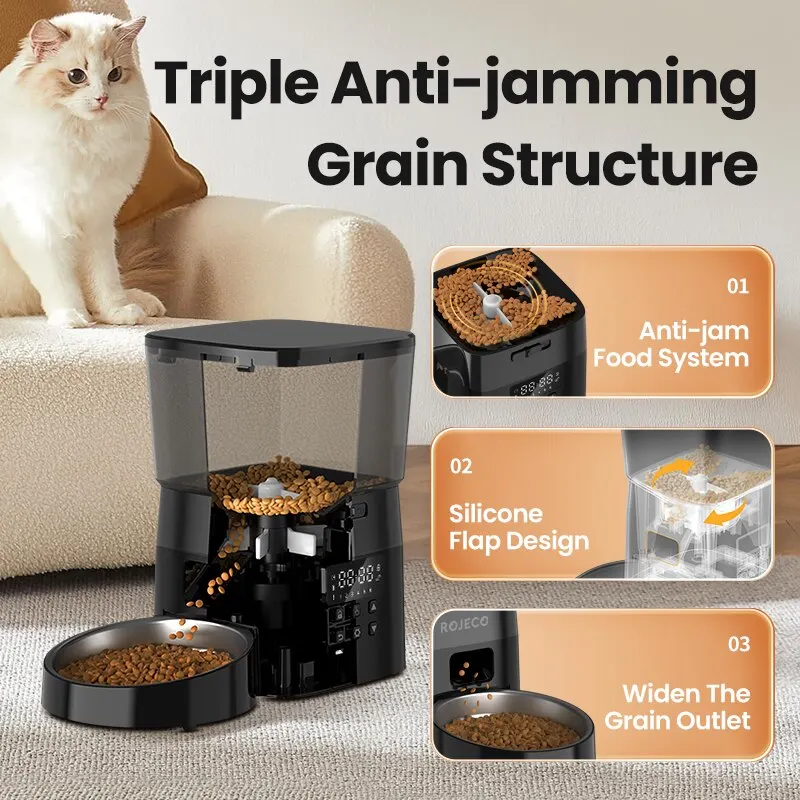 Alimentador Automático para Gatos e Cães com Botão - Image 3