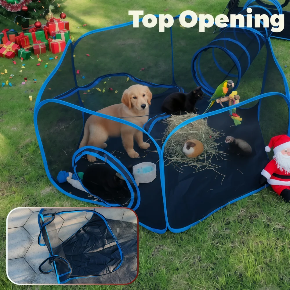 Cercado Portátil para Pets com Túnel e Montagem Fácil - Imagem 5
