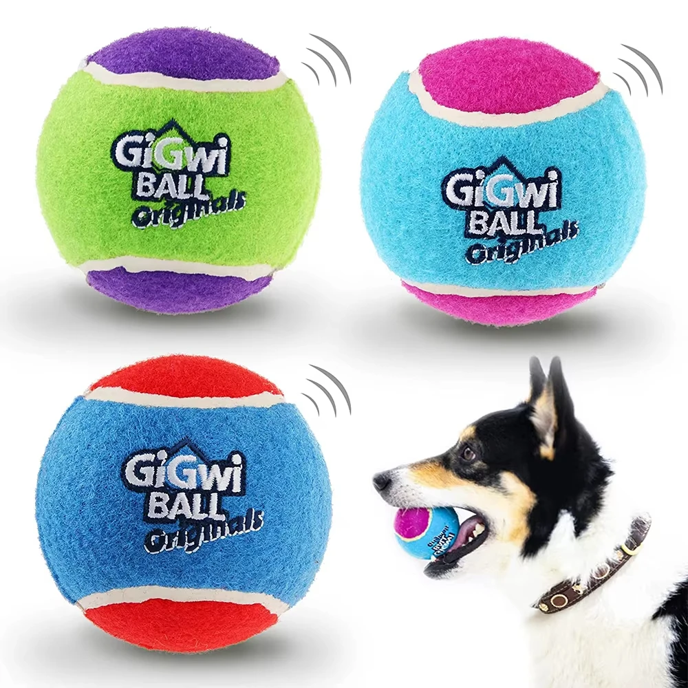 bola de tênis squeaky para cães